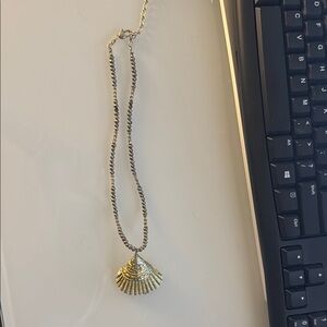 Gold Shell Pendant Necklace